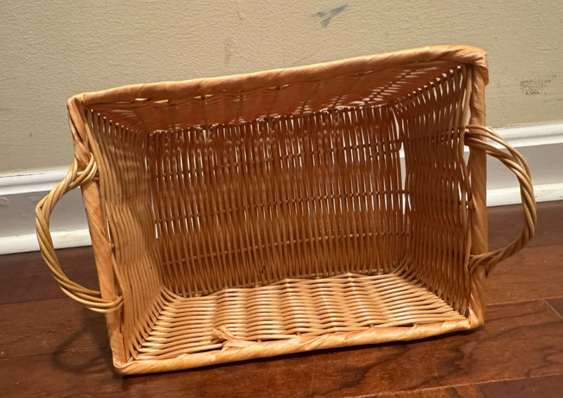 Rectangle Natural Polypropylene Single Cord Washable Basket w/Handles 11" x 7 gallery