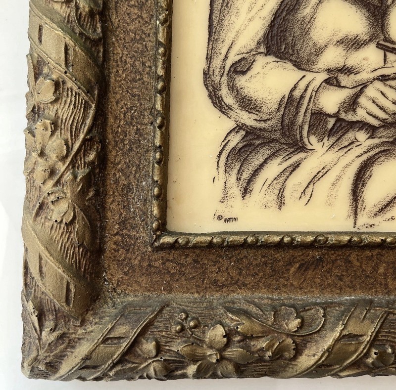 Artini Framed Engraving Of Jewish Shoemaker At Work Attributed To Herman Struck gallery