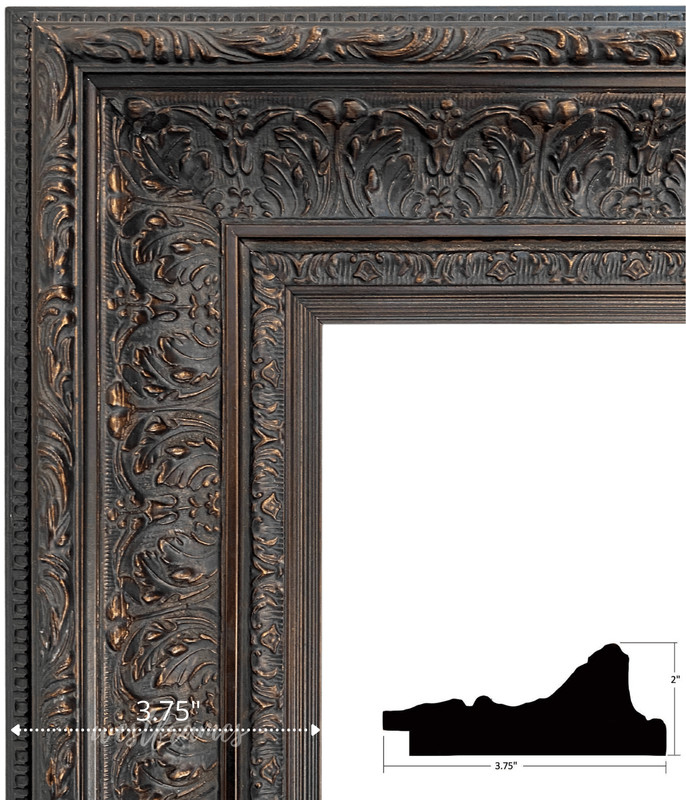 West Frames Elegance French Ornate Embossed Wood Picture Frame Antique Bronze