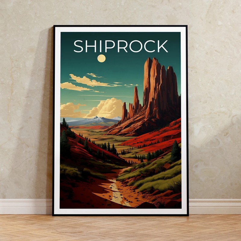 Shiprock Travel Poster Premium Quality Choose your Size