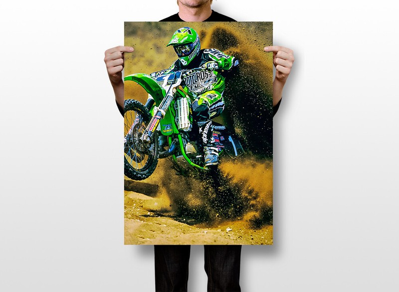 Ricky Carmichael Motorcycle Cross Country Wall Art Home Decor - POSTER 20x30 gallery