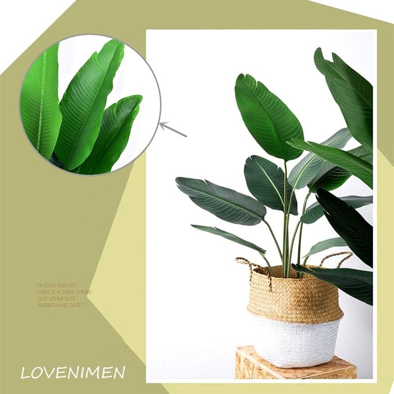 Artificial Plants Tropical Leaves, Fake Greenery Banana Tree Faux Palm Plant gallery