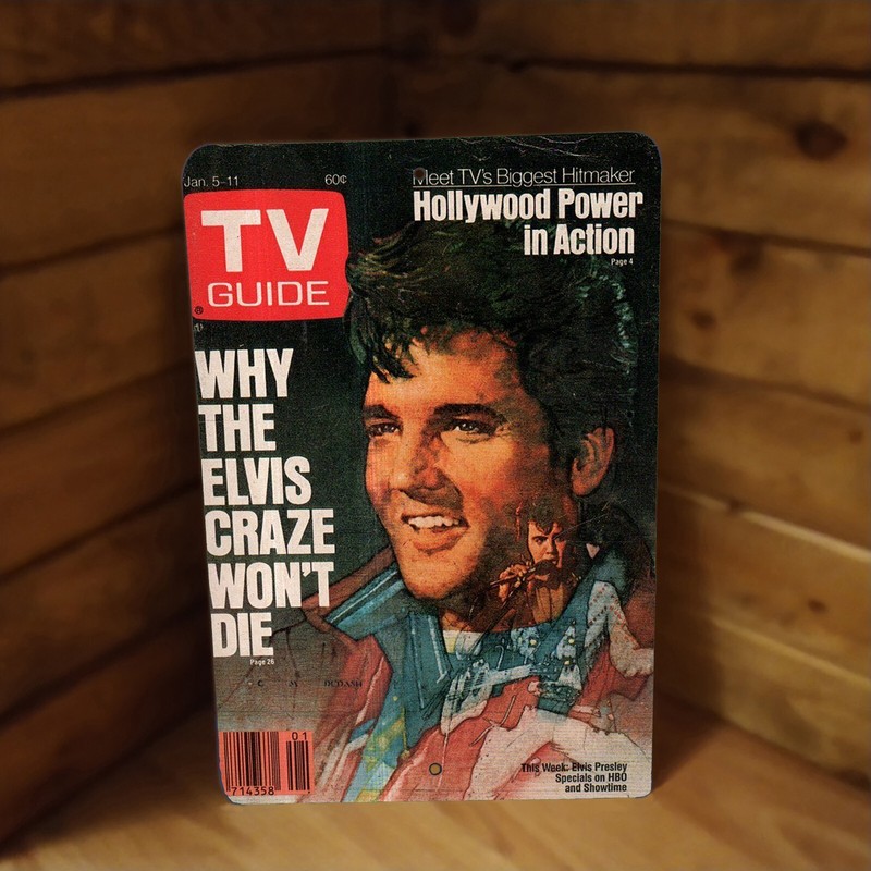 Elvis Presley TV Guide Cover Art 1985 Metal Poster Sign NEW gallery