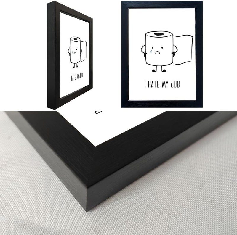 Funny Black & White Bathroom Art - Waterproof Canvas Toilet Paper Print gallery
