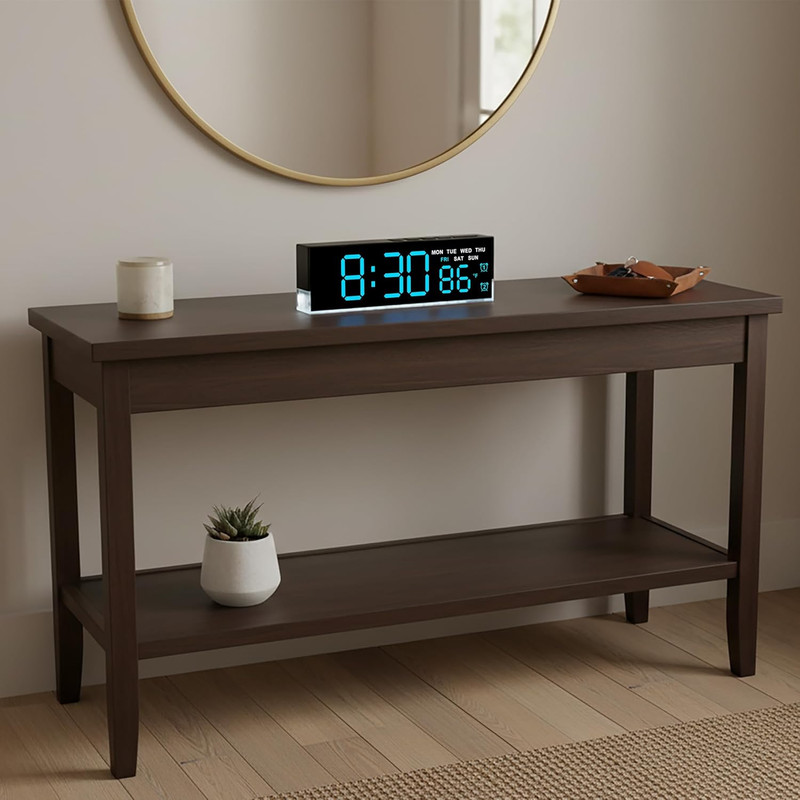 7 Inch Modern LED Digital Alarm Clock with Dual Alarms & Soft Bottom Light｜Displ gallery