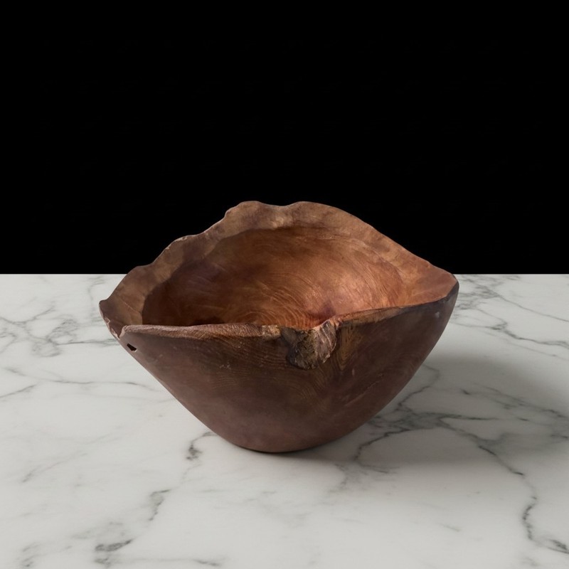 Handcrafted Natural Edge Wood Bowl 9.75"x 4.75" Live Edge Rustic Art 2 lb gallery