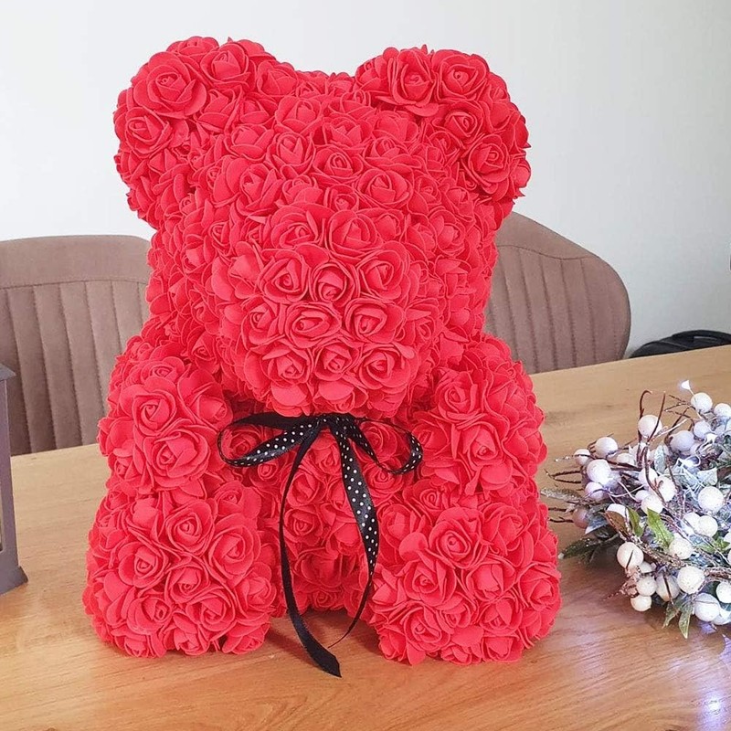 100 PCS Red Artificial Foam Roses 1.38 Inch Bulk Flowers For DIY Crafts gallery