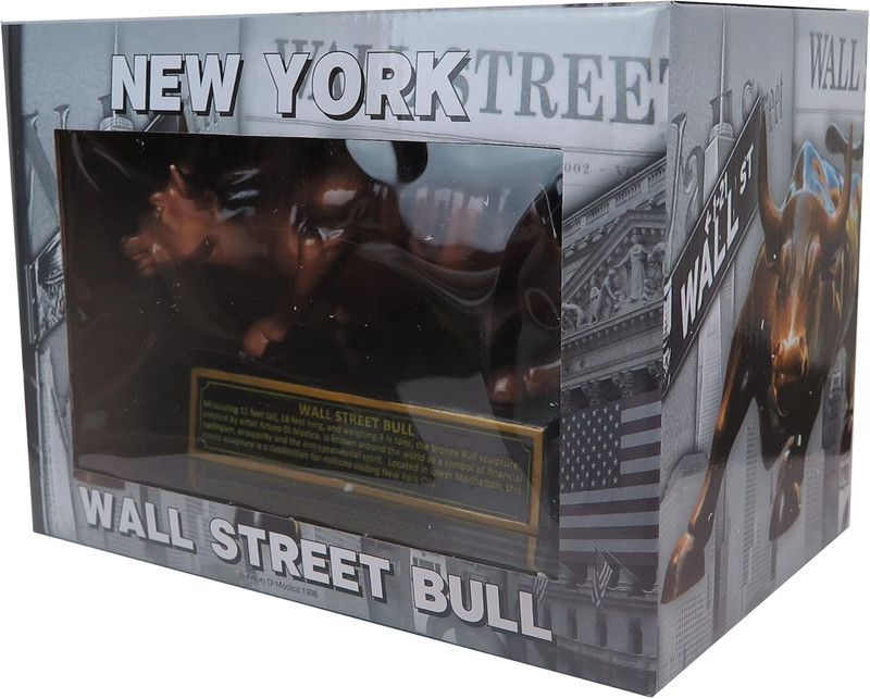 Resin Official Licensed Bronze Wall Street Bull Stock Market NYC Figurine Statue gallery