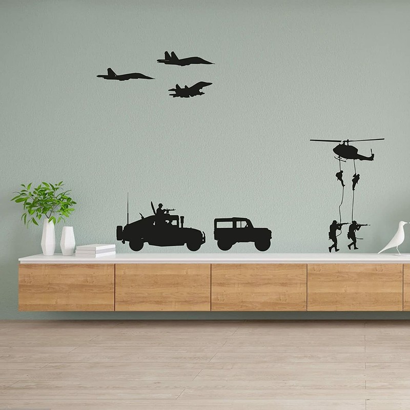 Military Swat Team Army Men Home Wall Sticker Kids Room Vinyl Art Decals Decors gallery