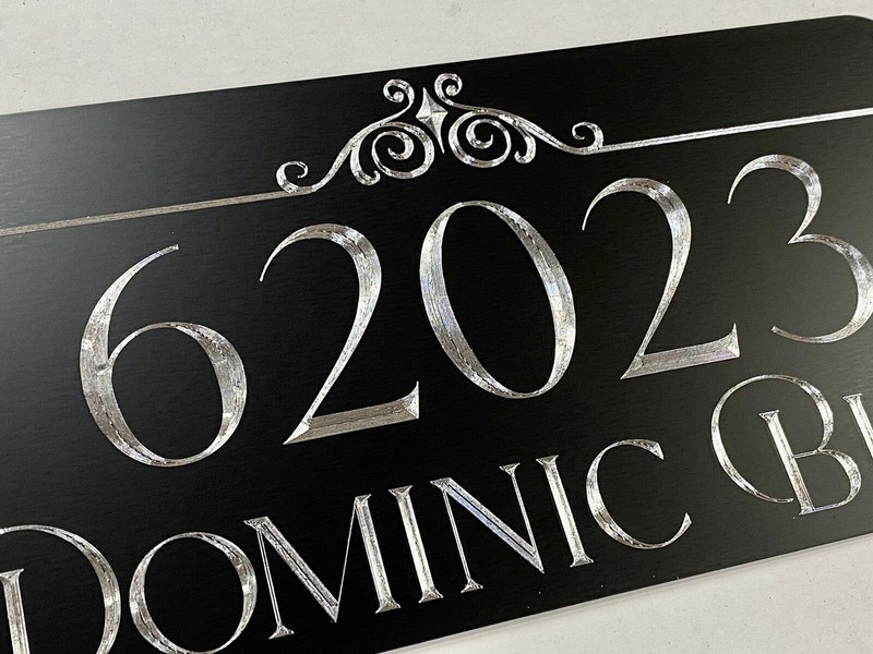 Engraved Personalized Custom House Home Number Street Address Metal 12x6 Sign gallery
