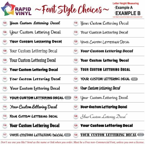Custom Vinyl Lettering Outdoor Decal Car Truck Boat RV Door Window Glass Sticky gallery