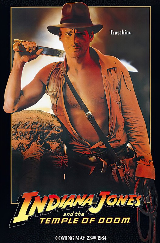 Indiana Jones And The Temple Of Doom – Advance Movie Poster (Size: 27″ X 40″)