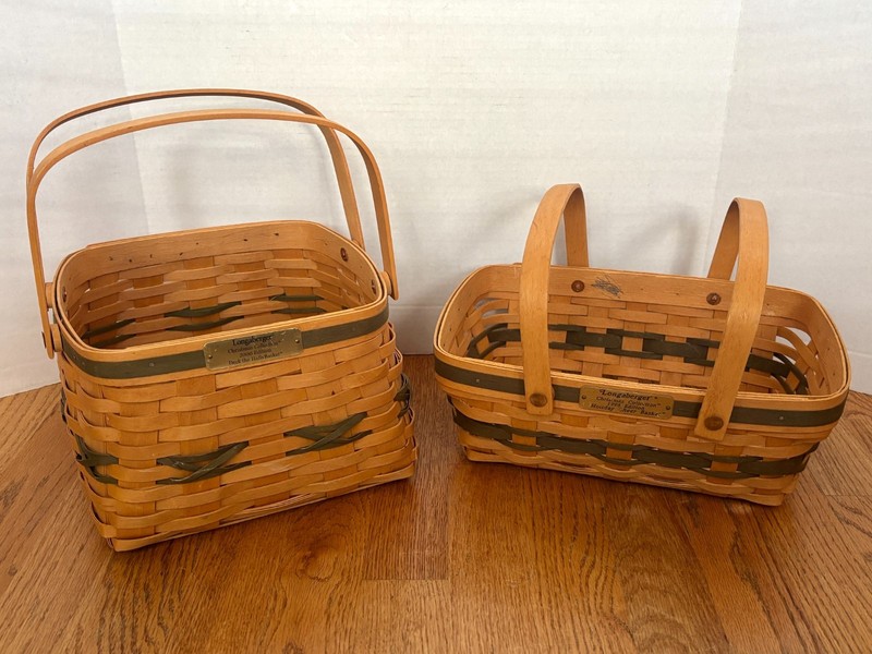Lot of 2 Longaberger Christmas Collection Baskets – 1996 & 2000