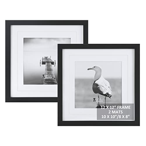 1x1Picture Frames Set of Display 10×10 or 8×8 Pictures with Mat or 12×12 inch 2