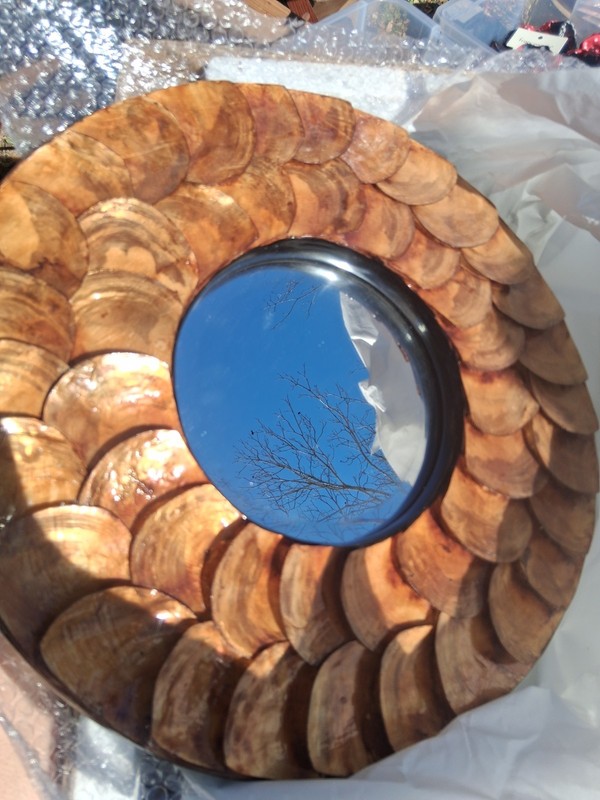 Mother of Pearl 20″ Brown/Gold Mirror Finish