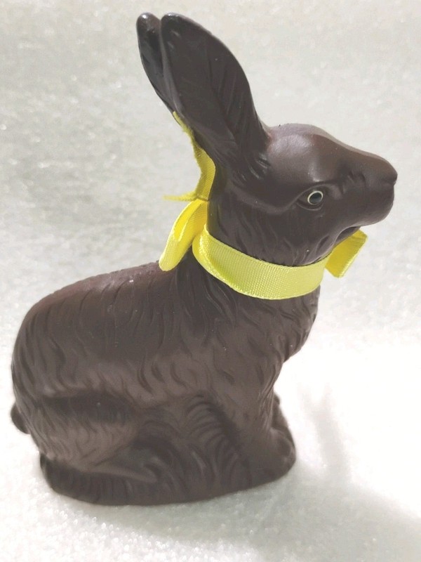 Faux CHOCOLATE BUNNY Rabbit Resin Figurine 5" Studio 33. gallery