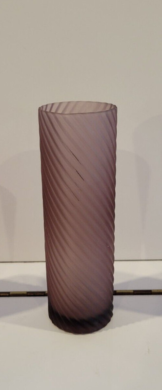 3 AMETHYST BALOS MOUTHBLOWN GLASS CYLINDER VASES SM MED LG 6 7.25 9 INCHES gallery