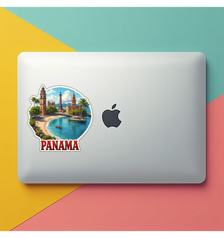 Panama Fridge Magnet or Laptop Sticker gallery