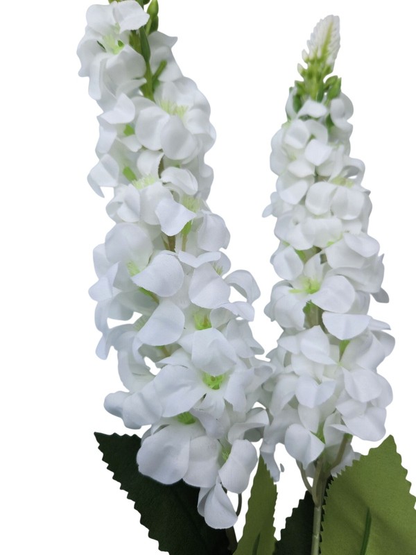 Artificial White Snapdragon Stems Set of 2 Tall Faux Flowers Centerpiece Decor gallery