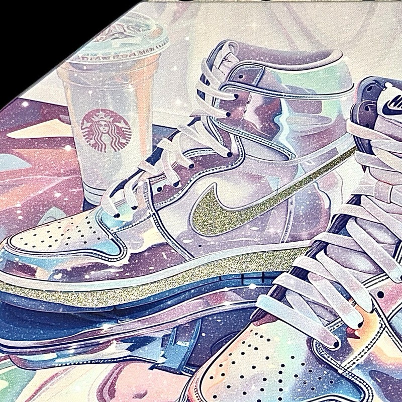 Neutral Air Jordan Sneakers Iced Starbucks Large Canvas Pop art Nike Basketball gallery