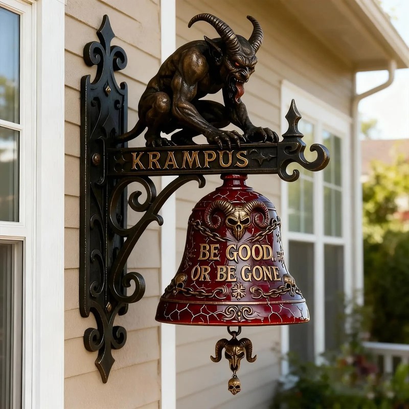 Krampus Be Good or Be Gone Decorative Bell 16cm ✨ Collectible Ornament gallery