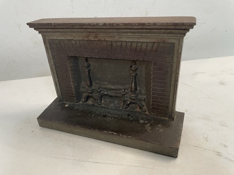 Cast Iron Fireplace Doorstop Painted 5 lbs 6″x 4.5″ Farmhouse Decor Bookend