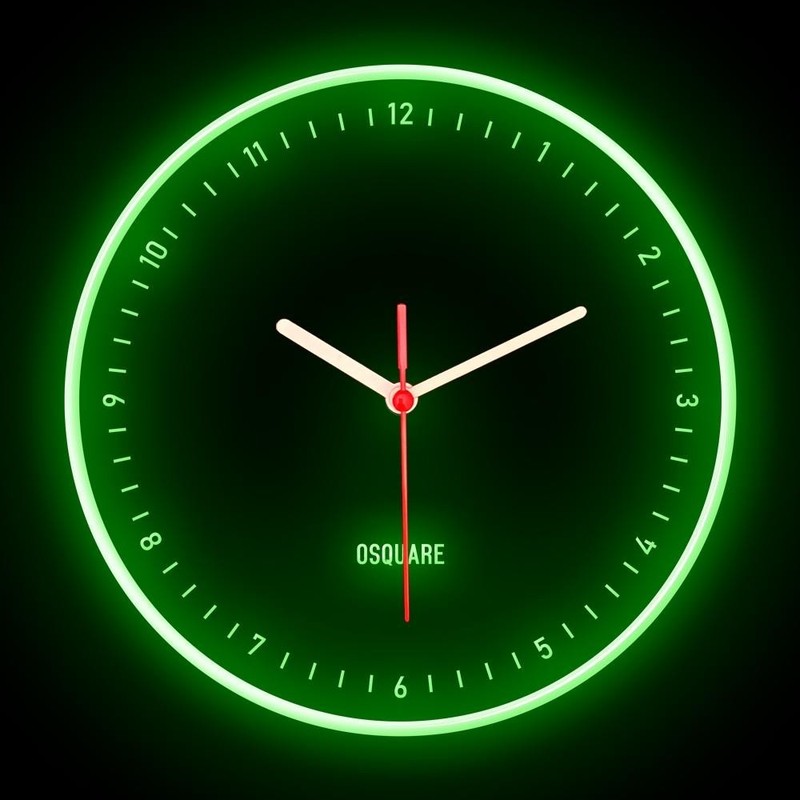 OSQUARE Minimalism North European Modern Interior Design Flexible Neon Clock 10" gallery