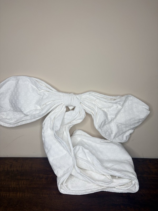 Pottery barn LoveShackFancy Bow Decor White 30x2x60