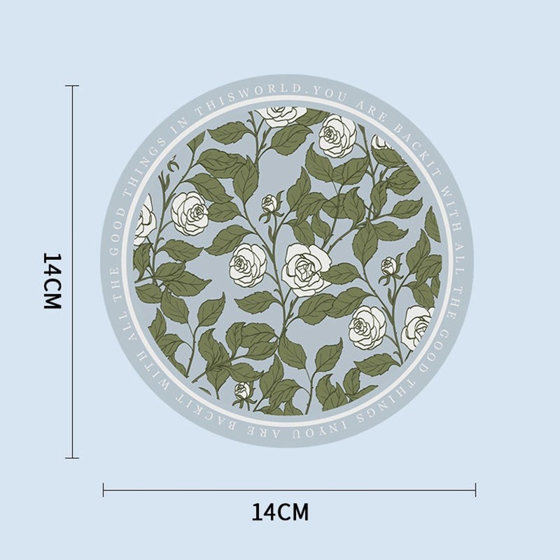 Round Coaster Set for Dining Table 4pcs Polyester 14cm x 14cm x 0.2cm Mat gallery