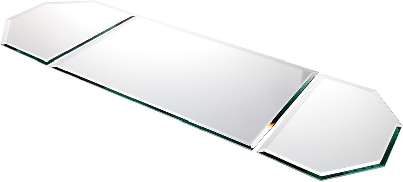 Set of 2 Beveled Glass Mirrors – 36″ x 12″ Runner, 5mm Thick