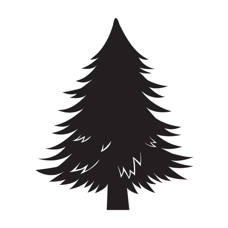 Christmas Tree 1, evergreen, vinyl decal, craft, sticker, holiday, pine, festive