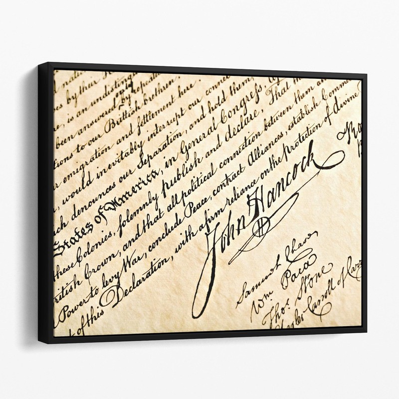 The Declaration Of Independence USA History America Canvas Wall Art Print