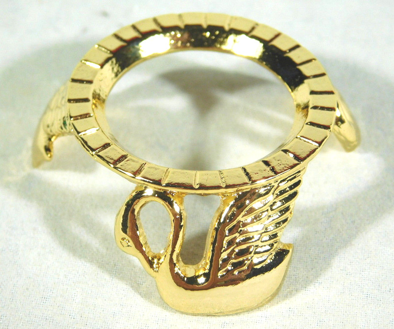 Sphere Display Stand Small Size Swan Design Gold Color