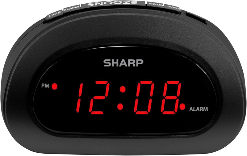 Small Digital Alarm Clock with Snooze and Battery Backup, Easy to Use Top Butto
