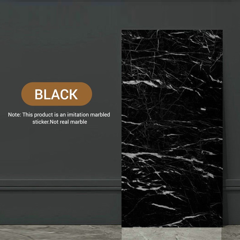 30x60cm Self-Adhesive Marble Tiles Sticker Stick On Wall Floor Kitchen Bathroom
