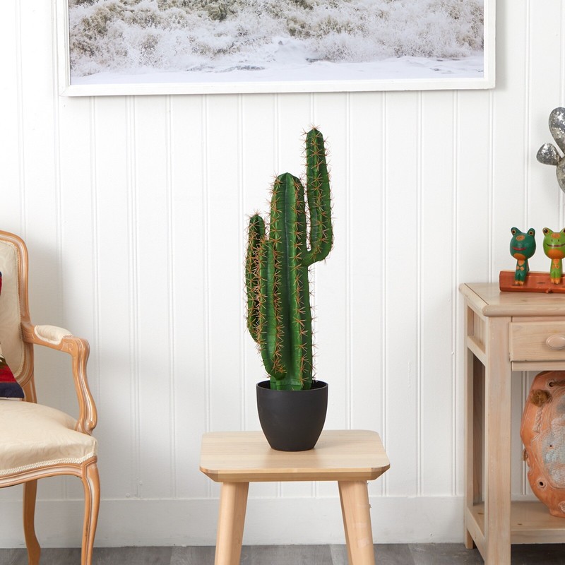 2.5’ Succulent Cactus Artificial Plant Home Office Decor. Retail $99
