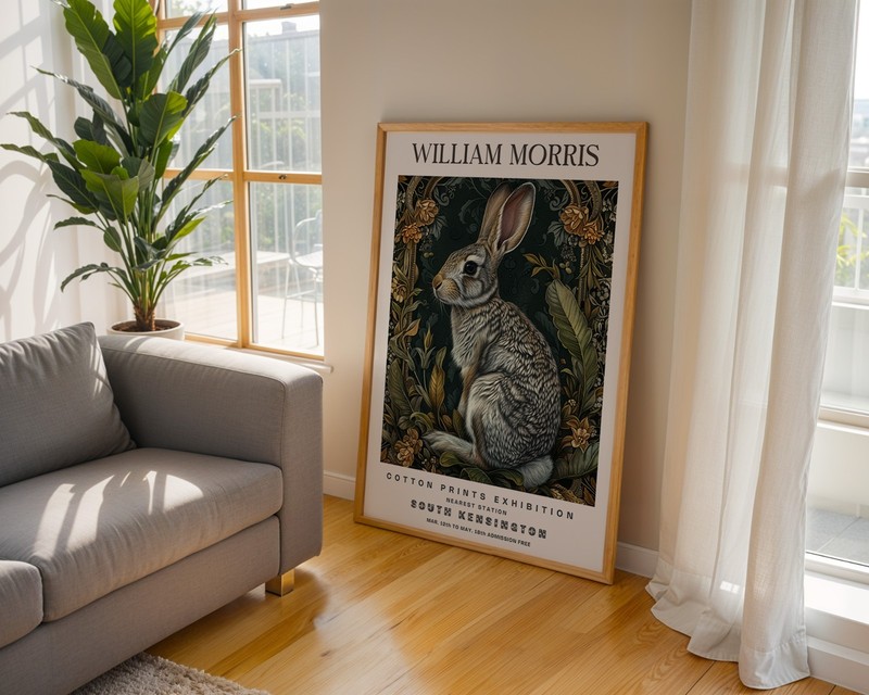 William Morris Cotton Exhibition Animals Wall Art Poster Print WM114_0 gallery