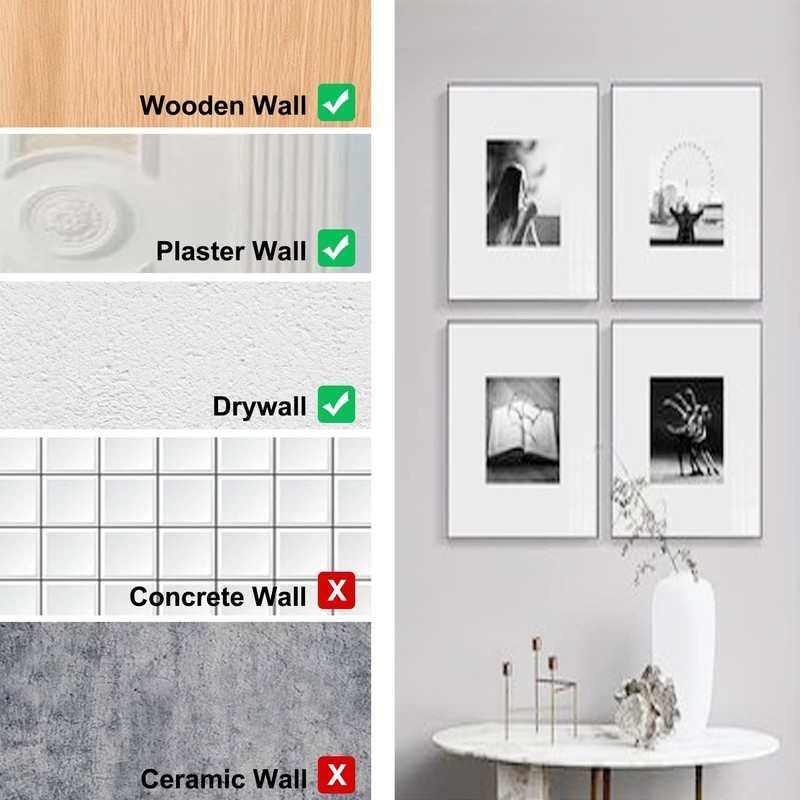 72 pcs Picture Hangers with 10-60lbs, 4 Different Size 10-60LBS, Gold gallery