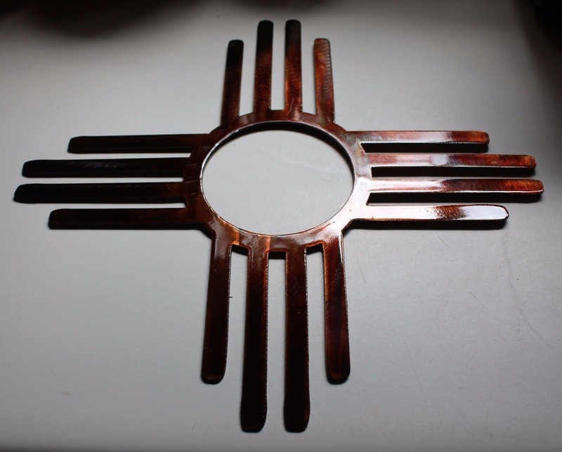 Southwestern Zia – Metal Wall Art – Copper 36″
