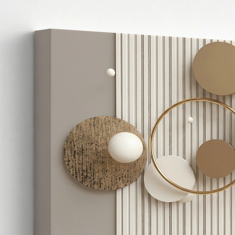 3 Pieces Modern Geometric Abstract Large Wall Art Set for Bedroom Set Of 3 gallery