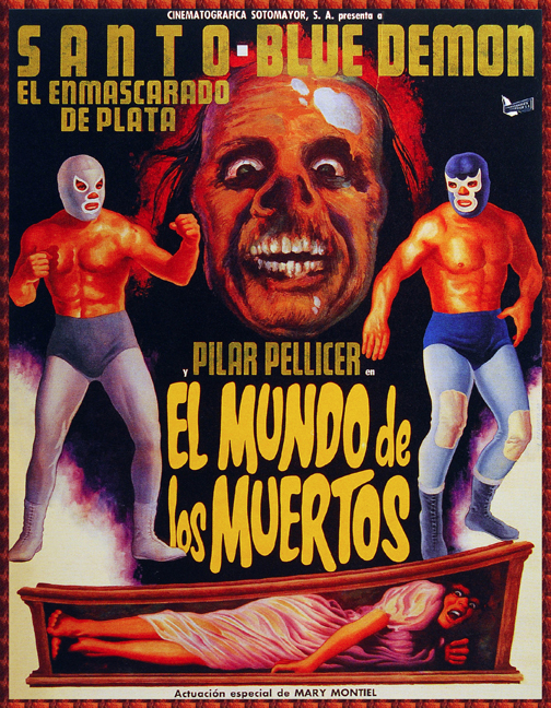 Designer decoration Poster.Santo vs Blue Demon Mexican movie.Art decor.q143