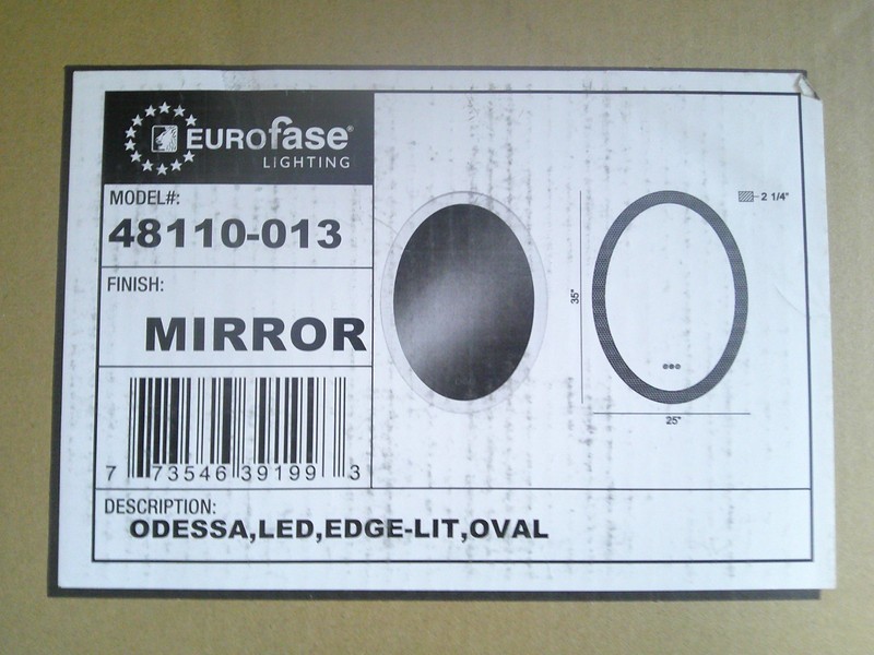 Eurofase 48110-013 Odessa Collection Pewter Nickel Silver LED Mirror Edge Lit gallery