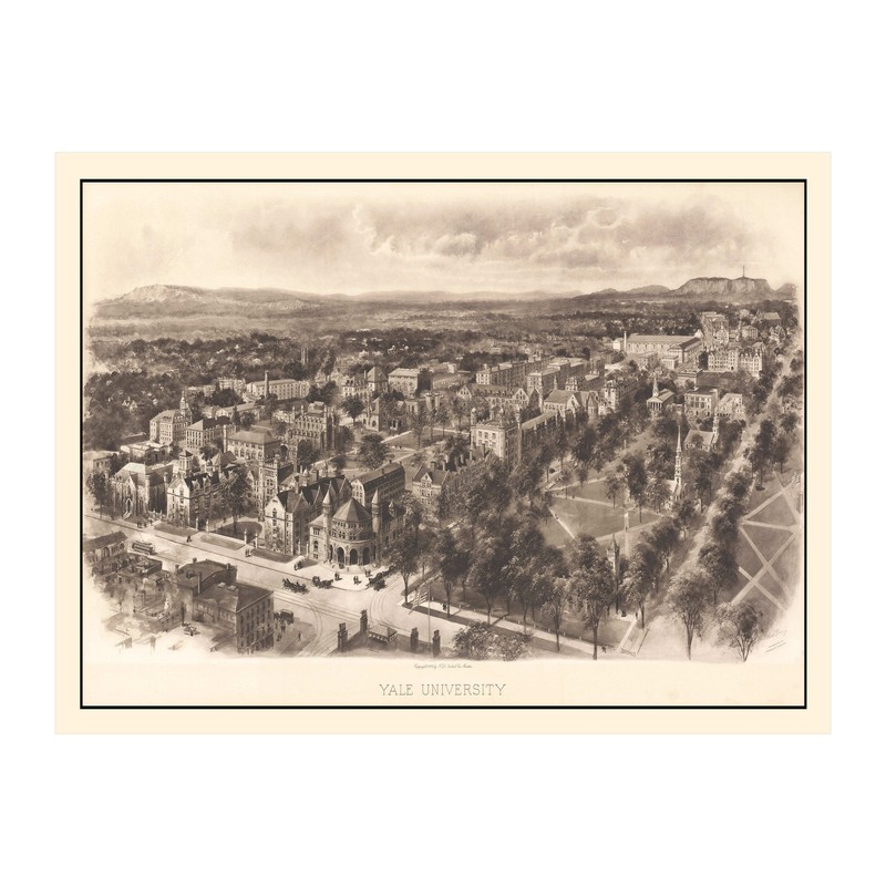 Old Map of Yale University, CT 1906 - Vintage Yale Universit gallery