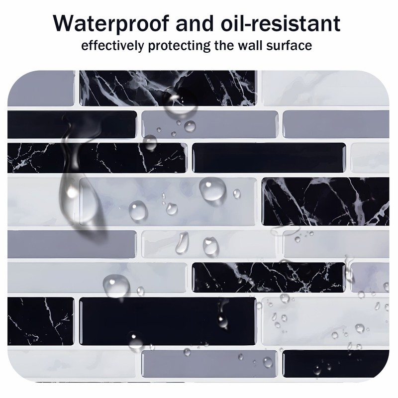 20 30pcs PVC Wall Panels Self-Adhesive Wallpaper Waterproof Living Room Kitchen gallery