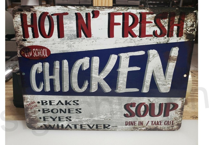 CHICKEN SOUP SIGN. CHICKEN SIGN, funny sign, KITCHEN DECOR
