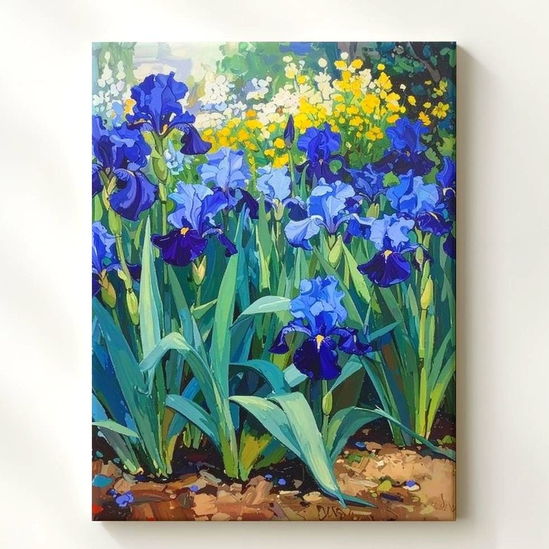 Vincent Van Gogh “Irises” Canvasvibrant Floral Garden Art Print Wall Art