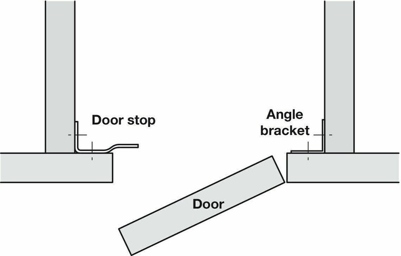 8x 33mm Metal Door Stop Mounted Bracket Kitchen Cupboard Closet Cabinet Wardrobe gallery