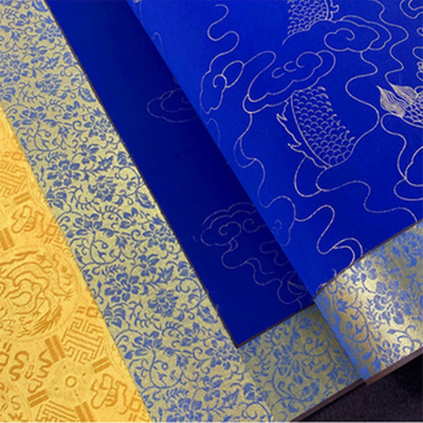 1PC Blank Xuan Paper Hanging Scroll Dragon Pattern Chinese Art paper Stationery gallery
