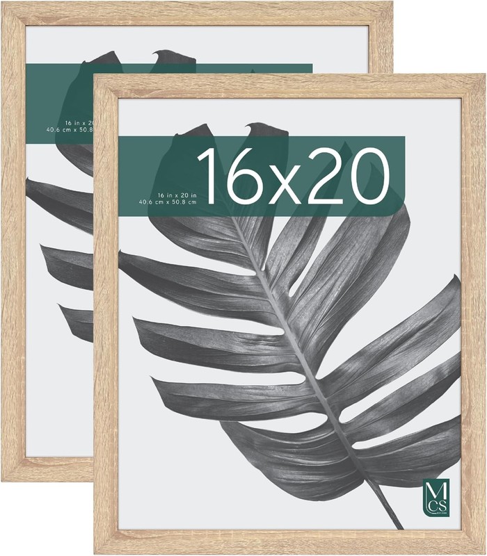 MCS Studio Gallery 16×20 Poster Frame Natural Woodgrain 2-Pack