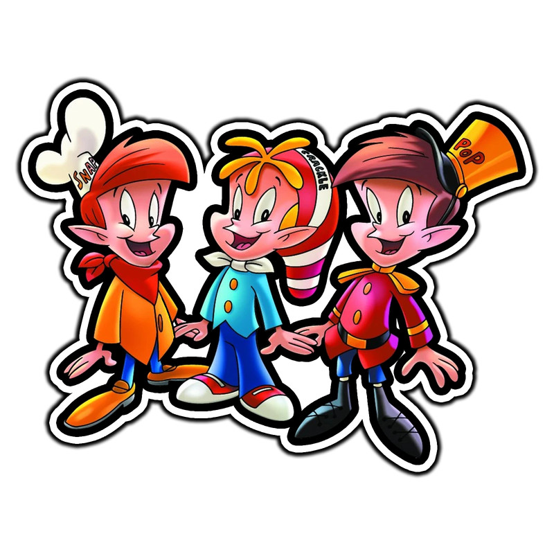Snap, Crackle, Pop Rice Krispies Logo #1 Sticker Waterproof Vinyl Decal Die-Cut
